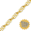 Special Order Only: Bulk / Spooled Flat Twisted Cable (Singapore) Chain in Gold