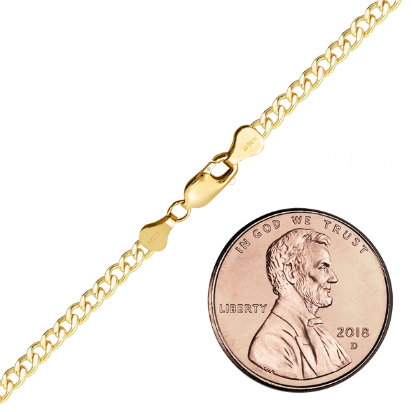 Finished Curb Anklet in 14K Gold-Filled