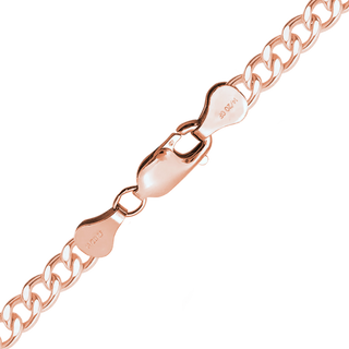 Finished Curb Anklet in 14K Rose Gold-Filled