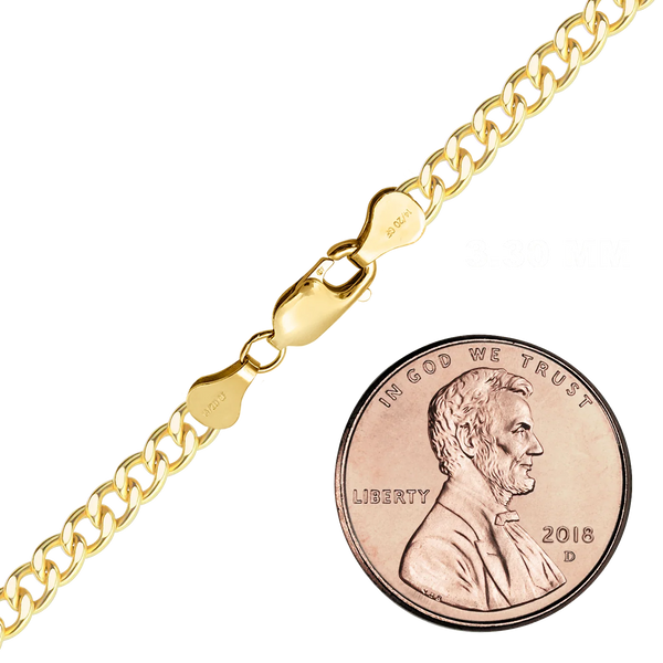 Finished Curb Anklet in 14K Gold-Filled