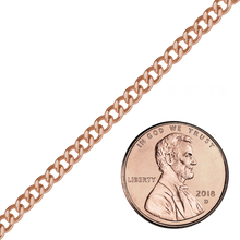 Load image into Gallery viewer, Bulk / Spooled Curb Chain in 14K Rose Gold-Filled (3.30 mm)
