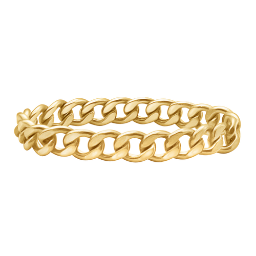 Bowery Curb Chain Ring in Gold Filled