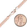 Finished Heavy Flat Curb Necklace in 14K Rose Gold-Filled