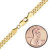 Finished Heavy Flat Curb Anklet in 14K Gold-Filled