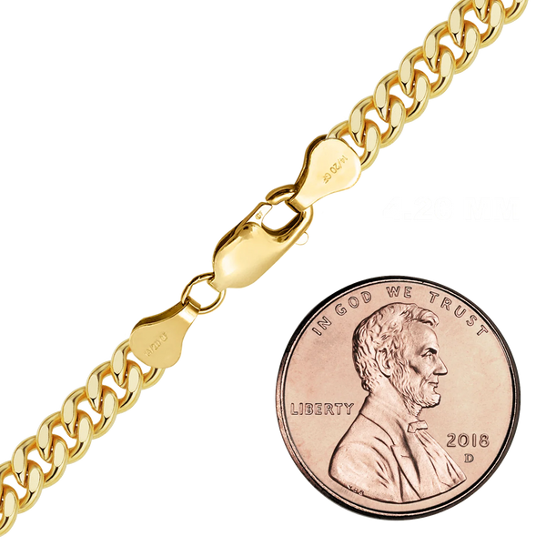 Finished Heavy Flat Curb Anklet in 14K Gold-Filled