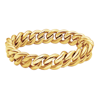 Bowery Curb Chain Ring in Gold Filled
