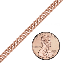 Load image into Gallery viewer, Bulk / Spooled Heavy Flat Curb Chain in 14K Rose Gold-Filled (4.20 mm - 5.80 mm)
