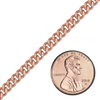Bulk / Spooled Heavy Flat Curb Chain in 14K Rose Gold-Filled (4.20 mm - 5.80 mm)