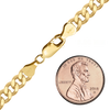Finished Heavy Flat Curb Anklet in 14K Gold-Filled