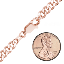 Load image into Gallery viewer, Finished Heavy Flat Curb Anklet in 14K Rose Gold-Filled
