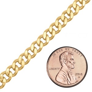 Bulk / Spooled Heavy Flat Curb Chain in 14K Gold-Filled (1.10 mm - 10.50 mm)