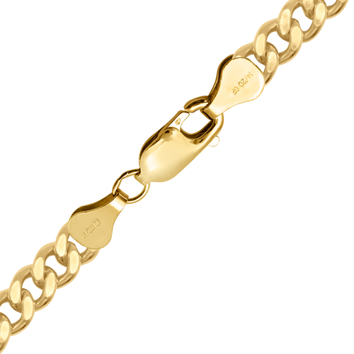 Finished Heavy Flat Curb Anklet in 14K Gold-Filled