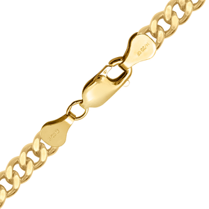 Finished Heavy Flat Curb Bracelet in 14K Gold-Filled