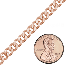 Load image into Gallery viewer, Bulk / Spooled Heavy Flat Curb Chain in 14K Rose Gold-Filled (4.20 mm - 5.80 mm)
