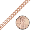 Bulk / Spooled Heavy Flat Curb Chain in 14K Rose Gold-Filled (4.20 mm - 5.80 mm)