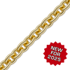 Bulk / Spooled Heavy Round Semi-Solid Cable Chain in 14K Yellow Gold (1.05 mm - 3.80 mm)