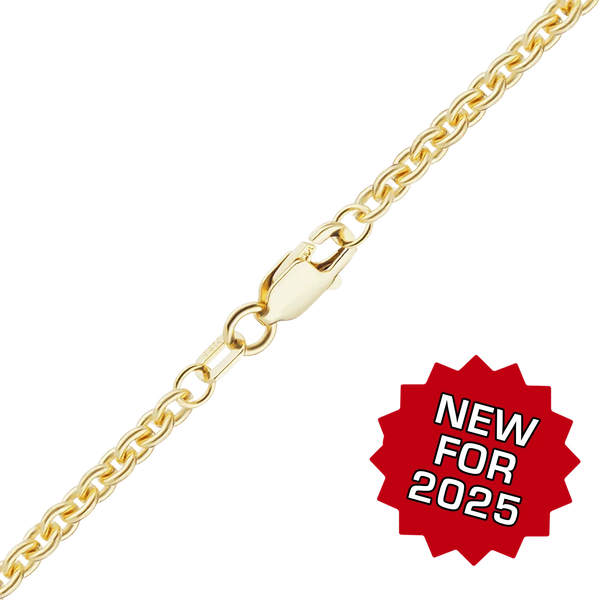 Chelsea Semi-Solid Cable Necklace in 14K Yellow Gold
