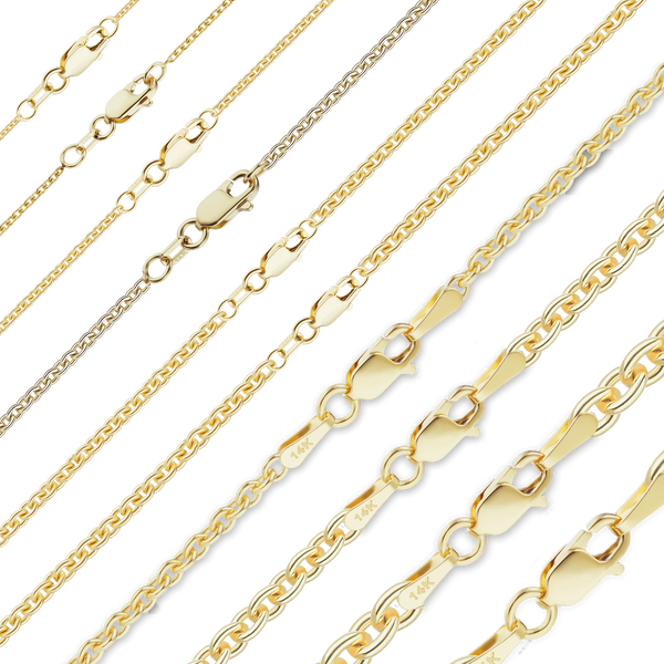 Chelsea Cable Necklace in 14K Yellow Gold