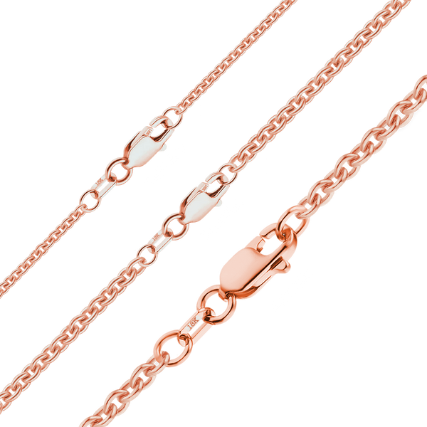 Chelsea Cable Necklace in 18K Rose Gold