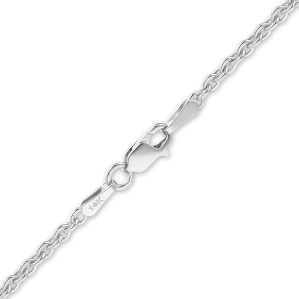 Chelsea Cable Necklace in 14K White Gold