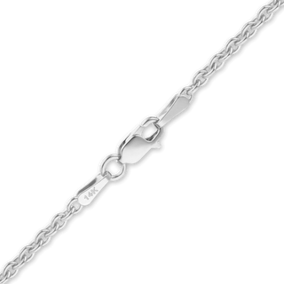Chelsea Cable Anklet in 14K White Gold