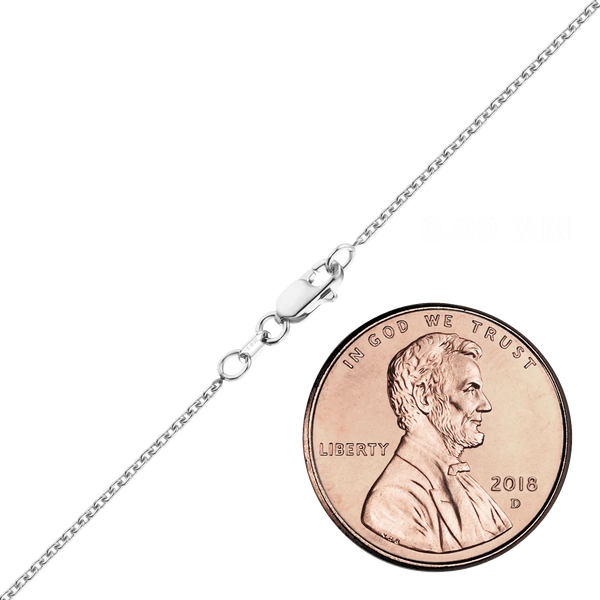 Chelsea Cable Necklace in 14K White Gold