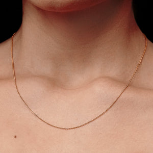 Chelsea Cable Necklace in 14K Rose Gold