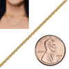 Bulk / Spooled Heavy Round Semi-Solid Cable Chain in 14K Yellow Gold (1.05 mm - 3.80 mm)