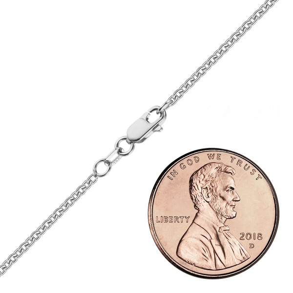Chelsea Cable Necklace in 14K White Gold