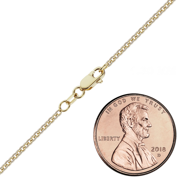 Chelsea Cable Necklace in 14K Yellow Gold