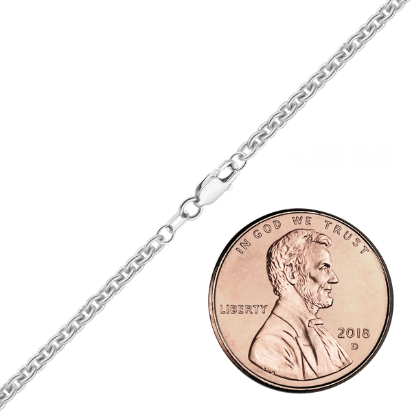 Chelsea Cable Necklace in 14K White Gold