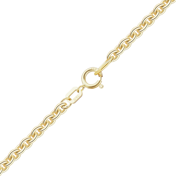 Chelsea Cable Necklace with Spring Ring in 14K Yellow Gold