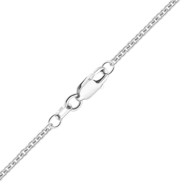 Chelsea Cable Necklace in 18K White Gold