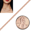 Bulk / Spooled Heavy Round Cable Chain in 14K & 18K Rose Gold (0.70 mm - 3.00 mm)