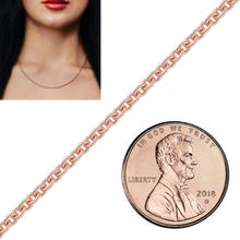 Load image into Gallery viewer, Bulk / Spooled Heavy Round Cable Chain in 14K &amp; 18K Rose Gold (0.70 mm - 3.00 mm)
