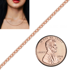 Bulk / Spooled Heavy Round Cable Chain in 14K & 18K Rose Gold (0.70 mm - 3.00 mm)