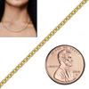 Bulk / Spooled Heavy Round Semi-Solid Cable Chain in 14K Yellow Gold (1.05 mm - 3.80 mm)