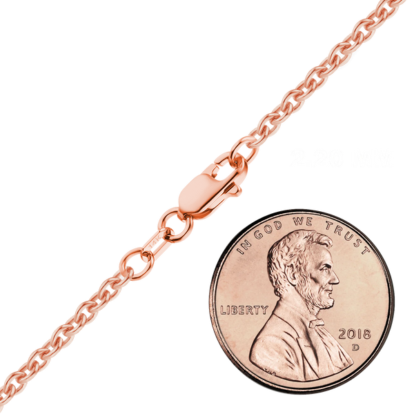 Chelsea Cable Anklet in 14K Rose Gold