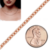 Bulk / Spooled Heavy Round Cable Chain in 14K & 18K Rose Gold (0.70 mm - 3.00 mm)