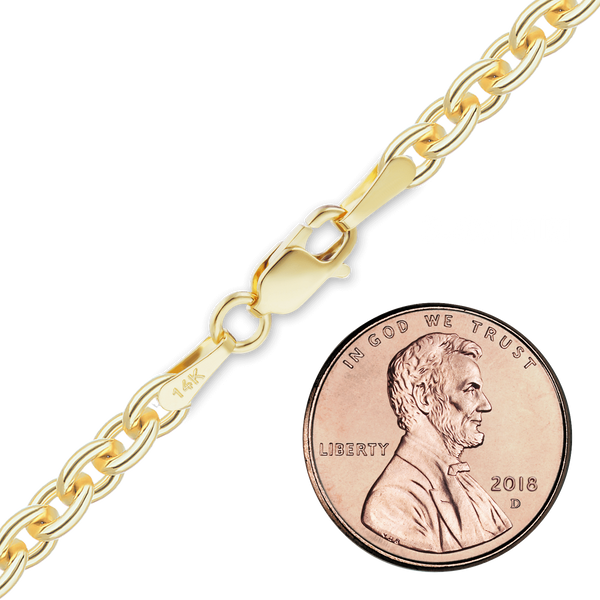 Chelsea Cable Necklace in 14K Yellow Gold