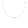 Hanging Initial Necklace in 14K White Gold