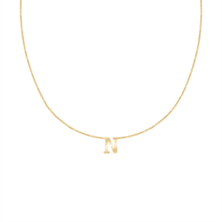 Hanging Initial Necklace in 14K Yellow Gold