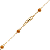 Finished Diamond by the Yard Cable Chain Bracelet in 14K Yellow Gold with Citrine Stones
