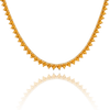 Tennis Necklace with Citrine Stones (November Birthstones) in 14K Gold (1.75 mm - 4.0 mm)