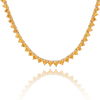 Tennis Necklace with Citrine Stones (November Birthstones) in 14K Gold (1.75 mm - 4.0 mm)