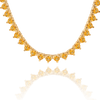 Tennis Necklace with Citrine Stones (November Birthstones) in 18K Gold (1.75 mm - 4.0 mm)