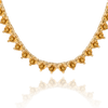 Tennis Necklace with Citrine Stones (November Birthstones) in 14K Gold (1.75 mm - 4.0 mm)