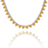 Tennis Necklace with Citrine Stones (November Birthstones) in 14K Gold (1.75 mm - 4.0 mm)