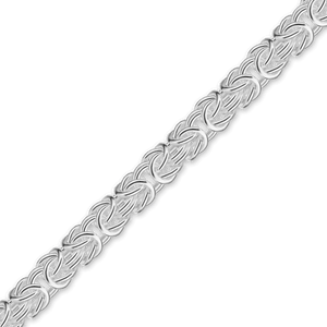Bulk / Spooled Classic Byzantine Handmade Chain in Sterling Silver (4.50 mm - 6.60 mm)