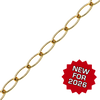 Bulk / Spooled Light Elongated Cable Chain in 14K Gold-Filled (3.60 mm)